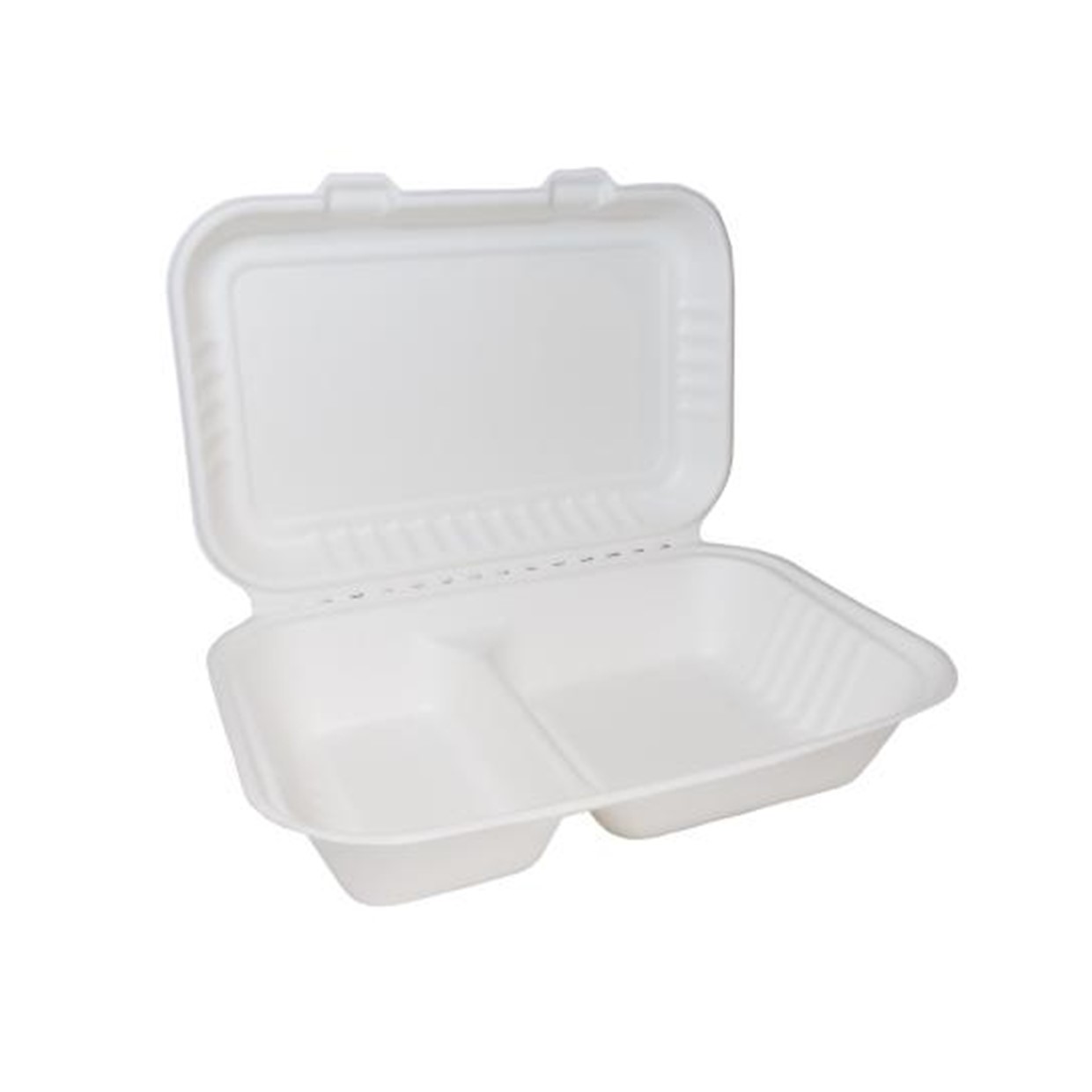 9x6" 2 Part Bagasse Clamshell Box