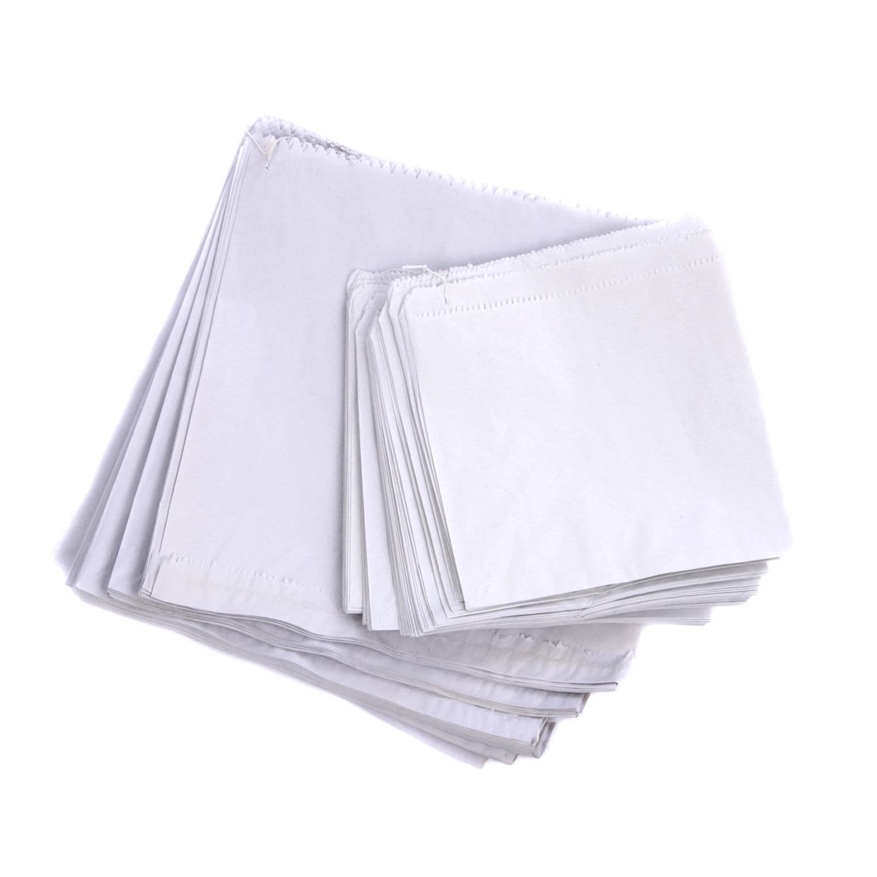 8.5x8.5" Strung Paper Bags - White