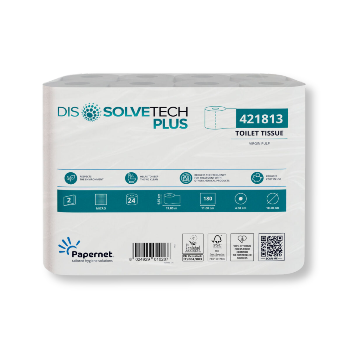 Dissolve Tech 2ply Toilet Roll